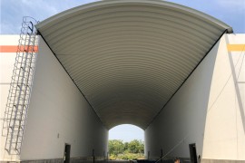 山东德州12米跨拱形屋顶工程案例